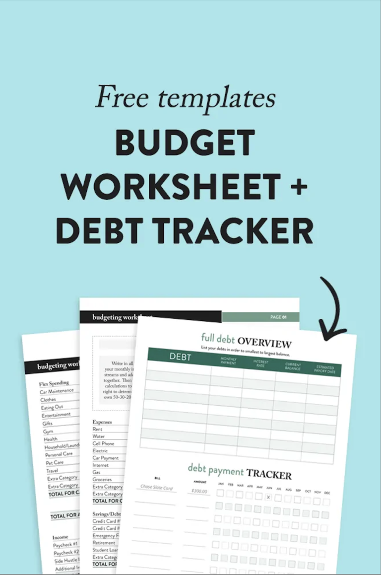 Free debt tracker printable from Financial Best Life.
