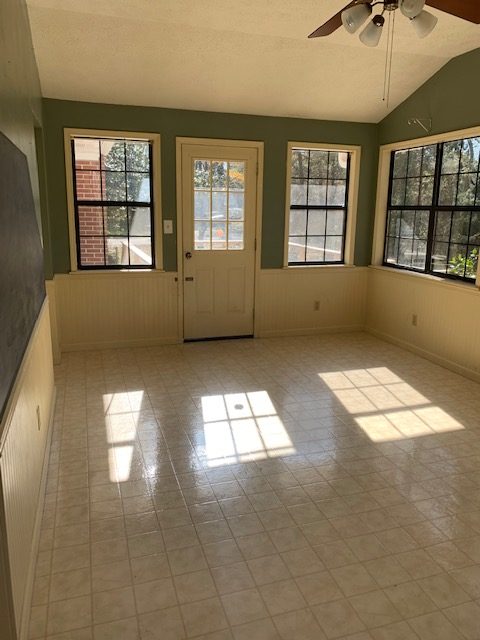 Brick ranch renovation with sunroom addition